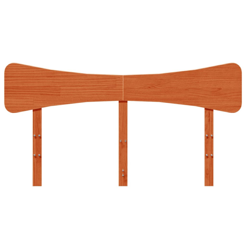 Meleka Solid Wood Headboard, Wax Brown, Kingsize - 160 x 200 cm