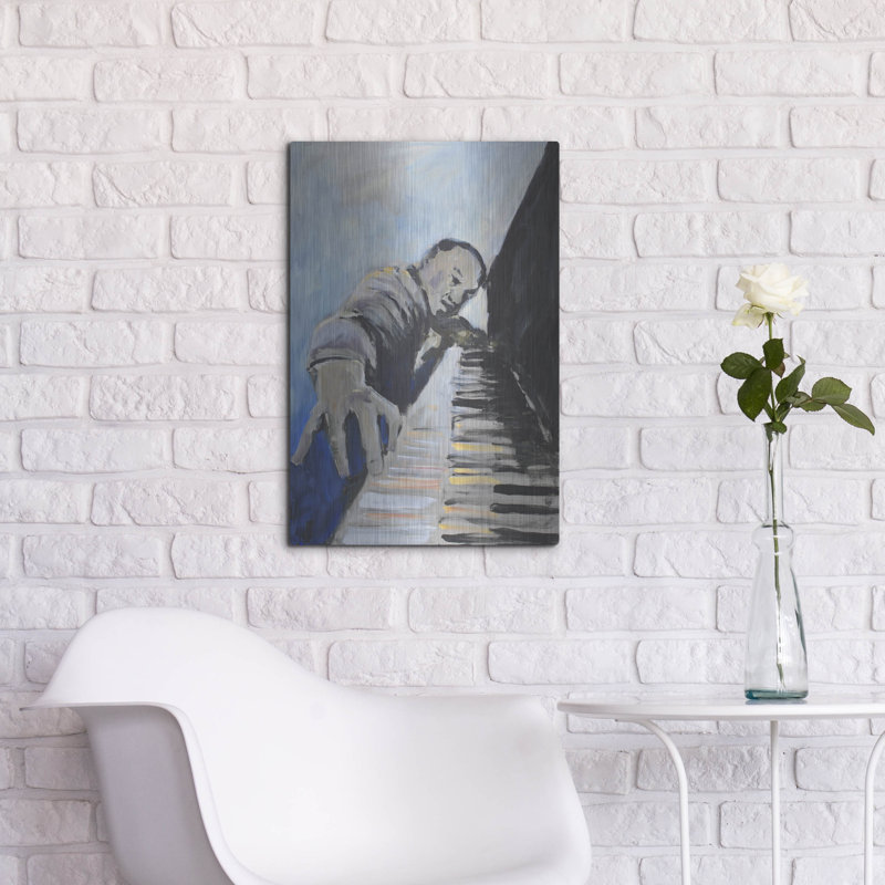  «Hear To The Music 2» par Allayn Stevens, art mural en métal, 16 po x 24 po, H 24 po x l 16 po