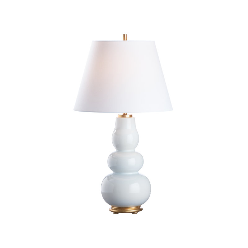 Denise Table Lamp, White/Gold