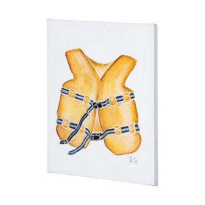 Lifejacket I a Hand Embelished Textured Canvas
