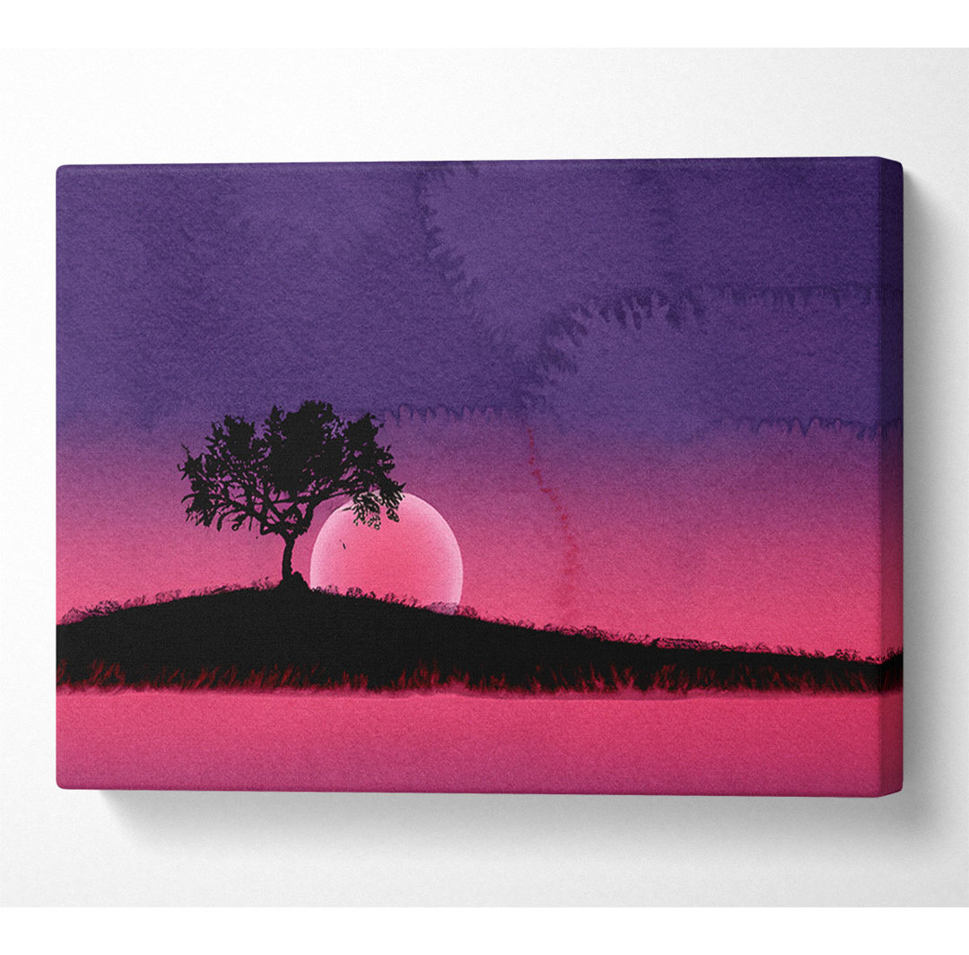 Pink Moonlit River - Kunstdrucke auf Leinwand