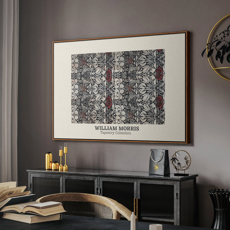 Abstrait rétro-XXXV III, H 27 po x l 41 po x P 2 po, Toile encadrée noyer flottant