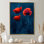 Red Meadow Poppies II - art champ rouge