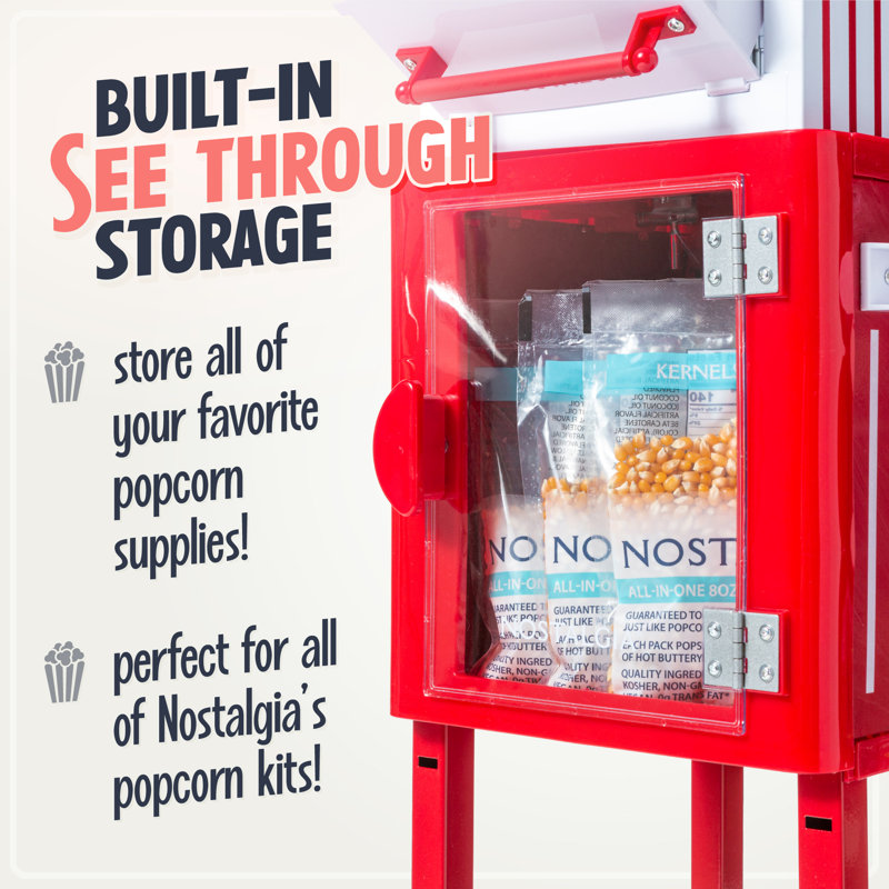 Nostalgia 3 oz. Popcorn Machine with Cart