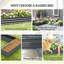L-Shaped Raised Garden Bed Galvanized Steel Planter Box Light Grey-482156937