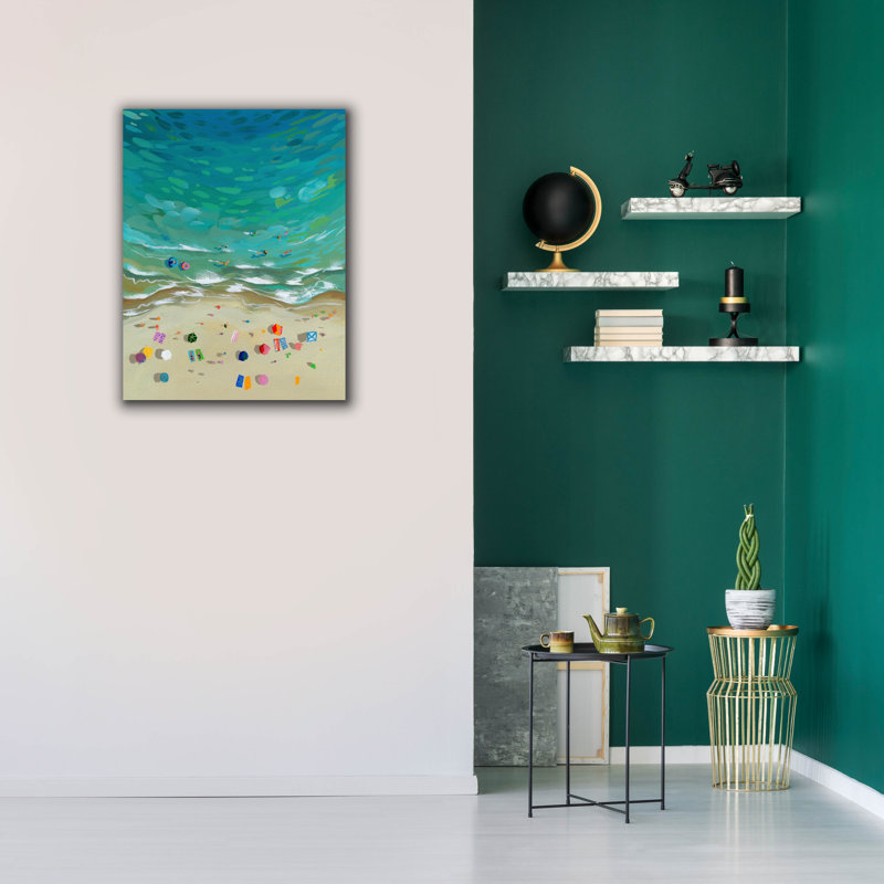  Art mural sur toile «Aérien Beach Vertical» par Brook Page, 26 po x 34 po, H 34 po x l 26 po