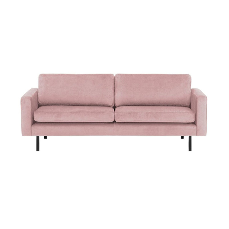 Lioni 3 Seater Velvet Sofa, Light Pink