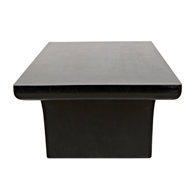Ward Distressed Mindi Solid Wood Rectangular Coffee Table