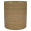 Table d'appoint ronde cylindrique brune avec ruppie maritime fabriquée à la main pour décoration avec plateau en verre trempé naturel et transparent