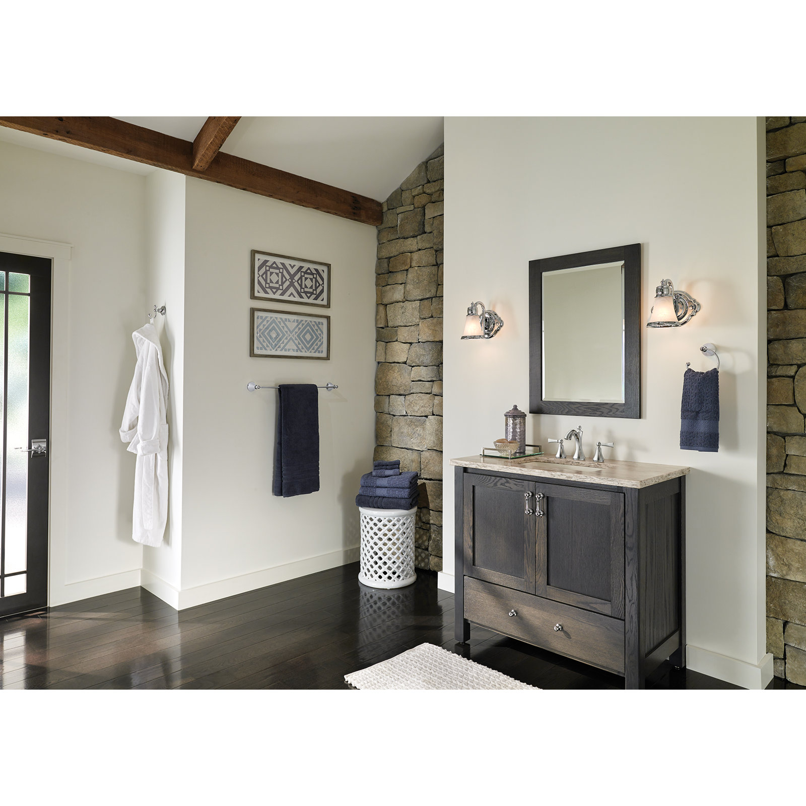 Wynford 18" Wall Mounted Towel Bar, Chrome