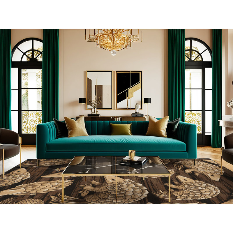 Washable Pangolin Wildlife Area Rug, Square 6'