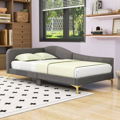 Linen Upholstered Daybed for Living Room
