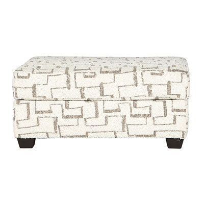 Oliwier Geometric Patterned Ottoman, Racetrack Cork by Latitude Run