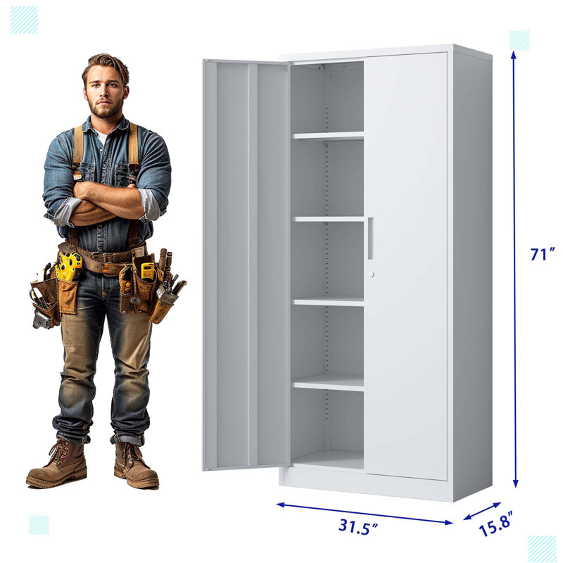 Armoire à dossiers verrouillable Faroug, Blanc