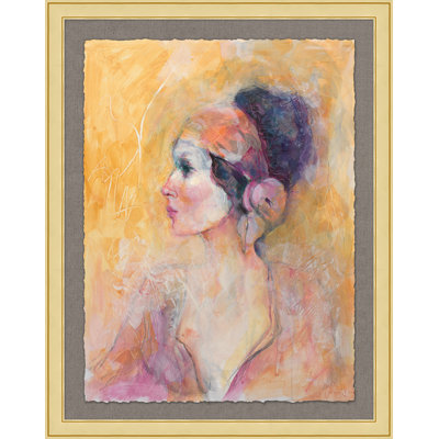 Pink Bandana' Framed Print on Glass
