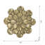 Plaque dorée succulente dorée - 1,6 po de largeur, 10 po de profondeur, de hauteur, de résine et de métal, 10 x 10 x 1,6 po de style Modern Home Design, rehaussant le style du décor-527344899