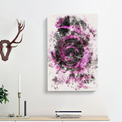 Striking Purple Rose - Wrapped Canvas