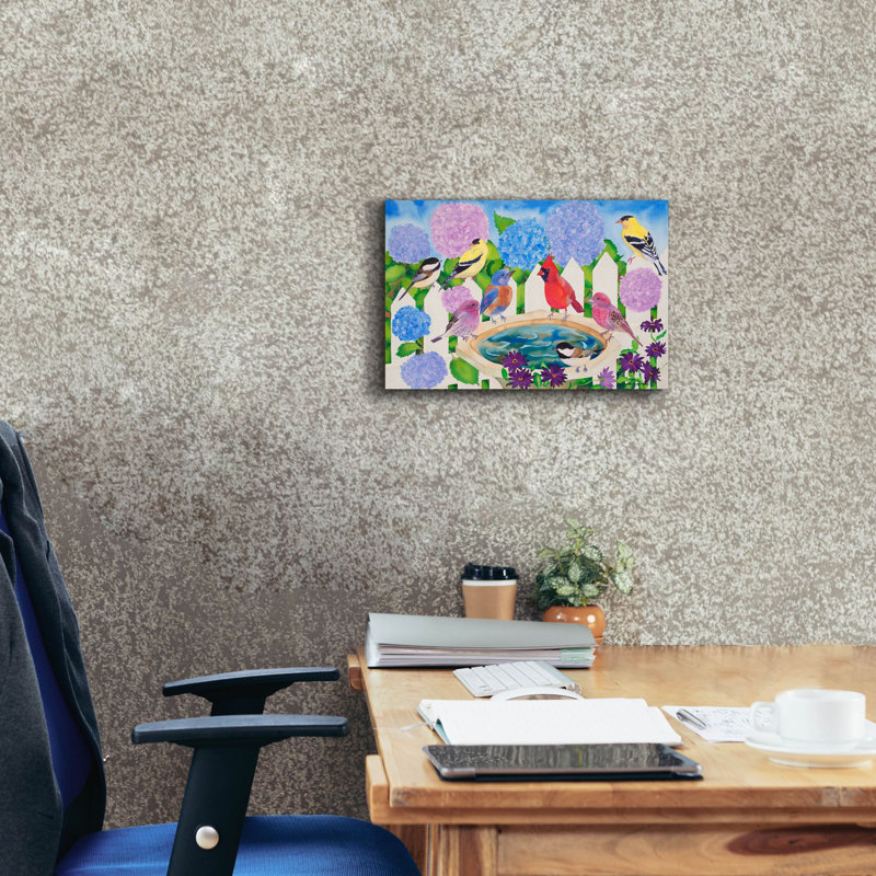 «Watering Hole» par Carissa Luminess, art mural sur toile, H 12 po x l 18 po x P 0,75 po