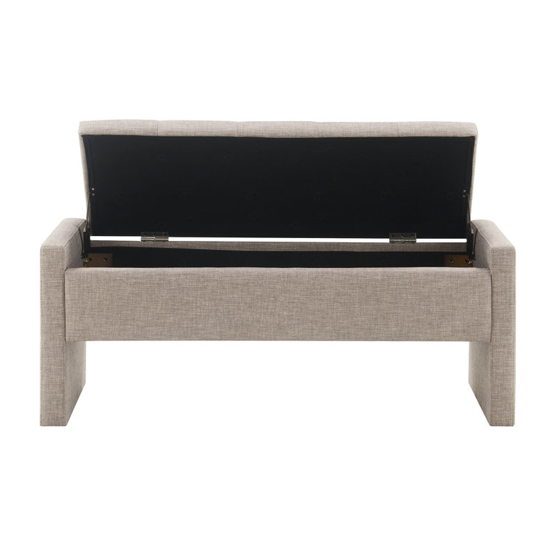 Modern Bed End Bench with Storage,Upholstered Large Foot Rest Stool, Comfy Window Vanity Bench for Living Room,Bedroom,Dorm,Coffee Table,Linen