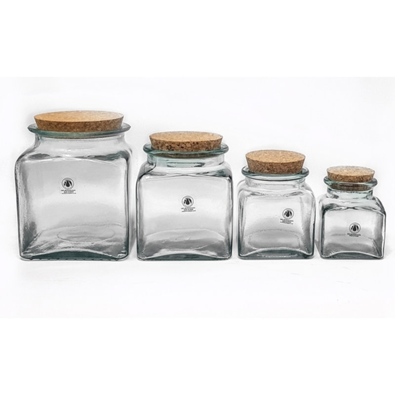 Glass Jar, 10.5cm H x 7cm W x 7cm D