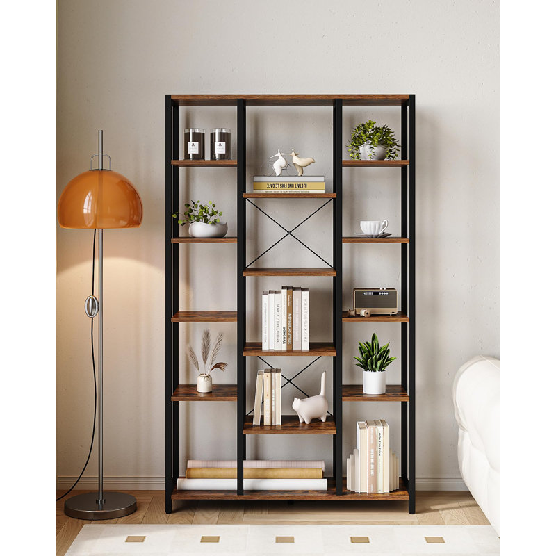 Annja 165cm H x 100cm W Metal Etagere Bookcase