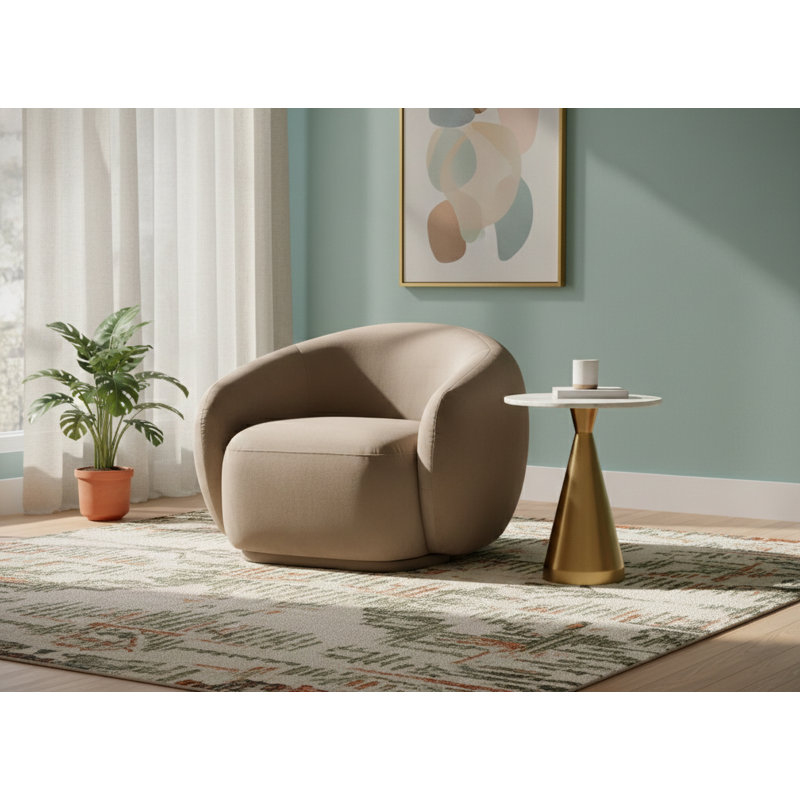 Chaise en velours Emery, Velours taupe