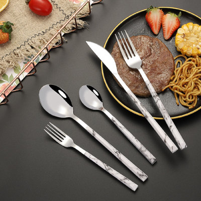 Ebern Designs Chenia Stainless Steel Flatware Set