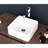 Square White Ceramic Vessel Bathroom Sink - 15X15x5.5 Inch, Stain , Look Design, Indoor Outdoor Functionality 15X15 Inch For Classic Contemporary Inspired, Low Water Absorption, Above Counter Setup