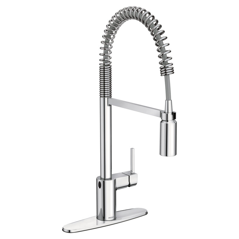 Moen Align MotionSense Wave Single Handle Spring Pulldown Kitchen Faucet with Power Clean Technology, Chrome