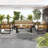 Large Size 4-Piece Outdoor Furniture Sofa For 5 Person Conversation Set, Garden Sofa Set With Removable Cushion, Brown Metal And Wood Frame, Acacia Wood Tabletop, Brown-655337193