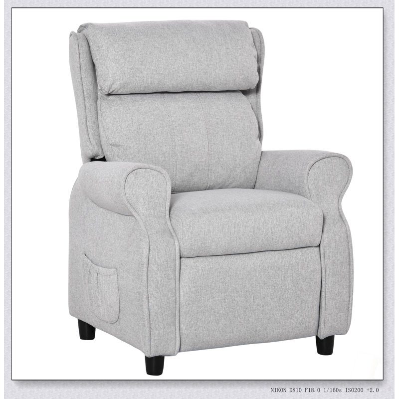 Qaba Kids Recliner Chair With Adjustable Angle, Footrest, And Side Pockets For Comfortable Seating And Storage, Suitable For 3-5 Year Olds