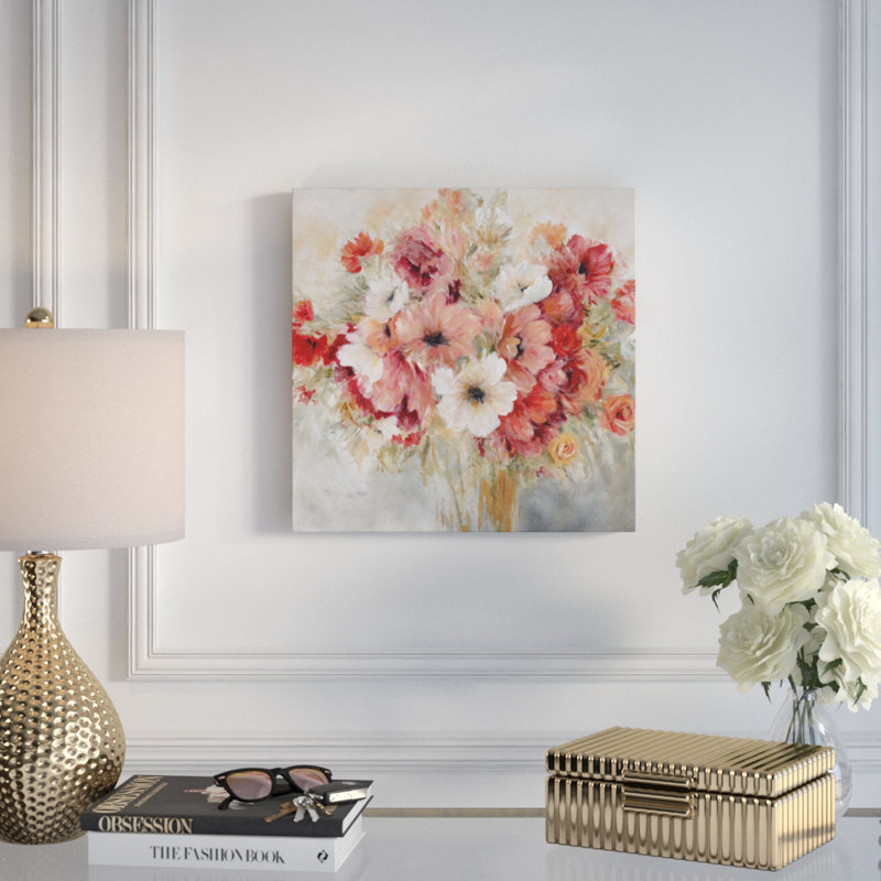 « jardin passion », reproduction de peinture à l’huile sur toile tendue, H 40 po x l 40 po x p 1,5 po