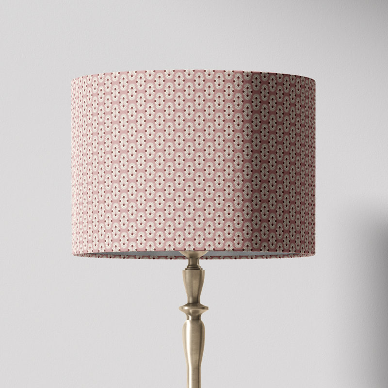 Abat-jour tambour Armada, Rose; blanc, H 10 po x l 12 po x P 12 po
