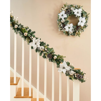 274.32cm Lighted Faux Garland with Lights