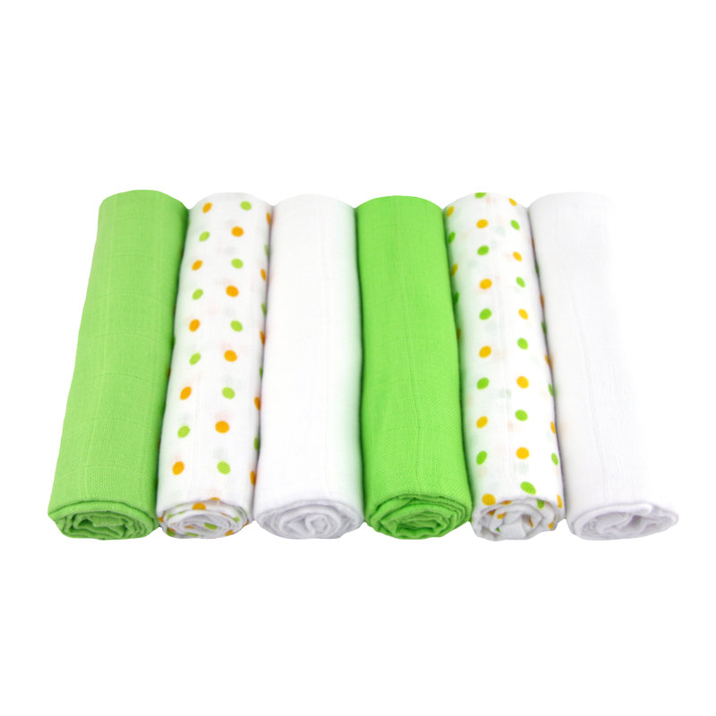 Nona MuslinZ  Baby Muslin Squares 100% Cotton, Green