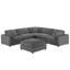Canapé modulaire 6 pièces Caylie - gris anthracite-1645572022