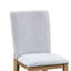 2 chaises de salle à manger en tissu de lin gris, hauteur de siège de 19 po, pieds rembourrés et en bois massif, sièges pour la maison 2, largeur de 18,75 po, profondeur de 16 po, style confortable et classique