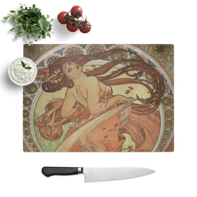 The Dance by Alphonse Mucha Chopping Board
