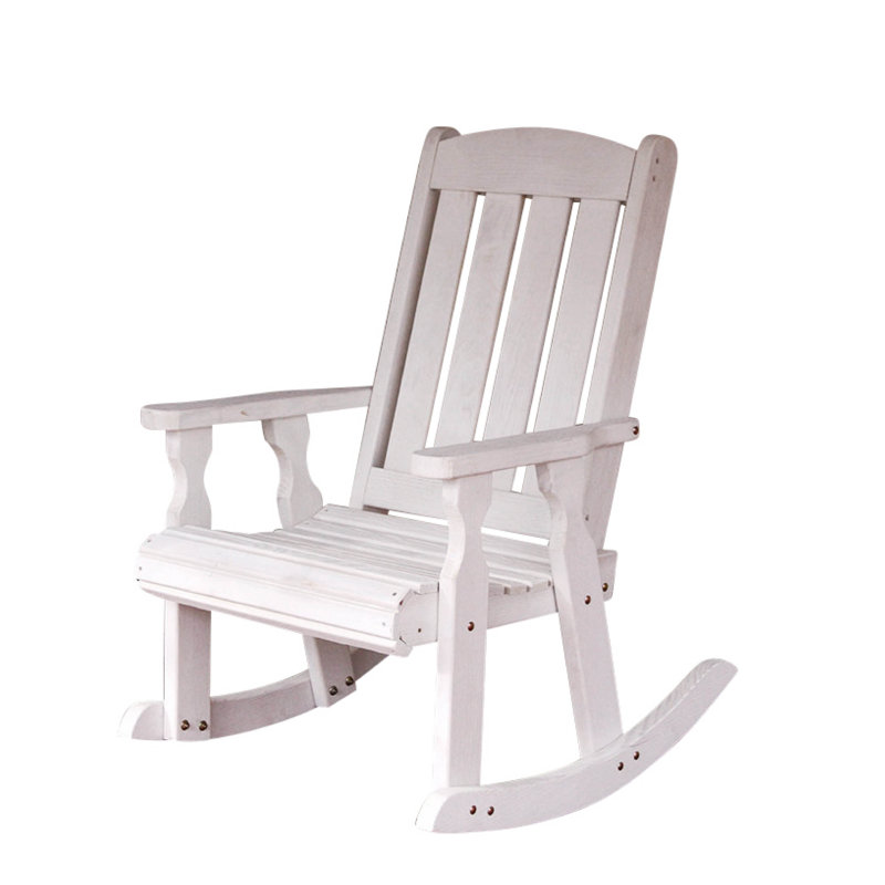 Chaise berçante robuste traitée 600 lb Mission, Teinture blanche demi-solide