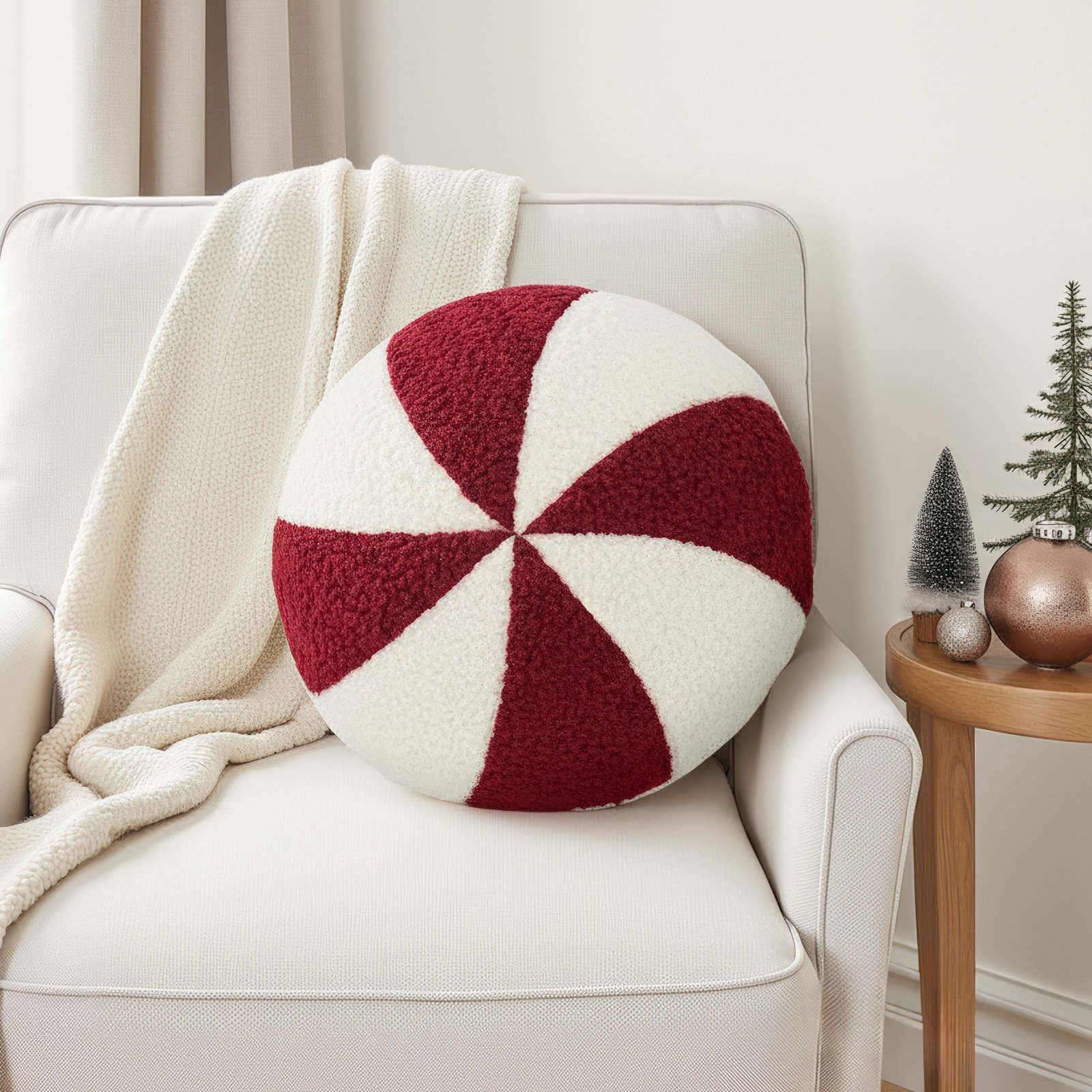 Peppermint Collection Throw Pillow, 16"H x 16"W
