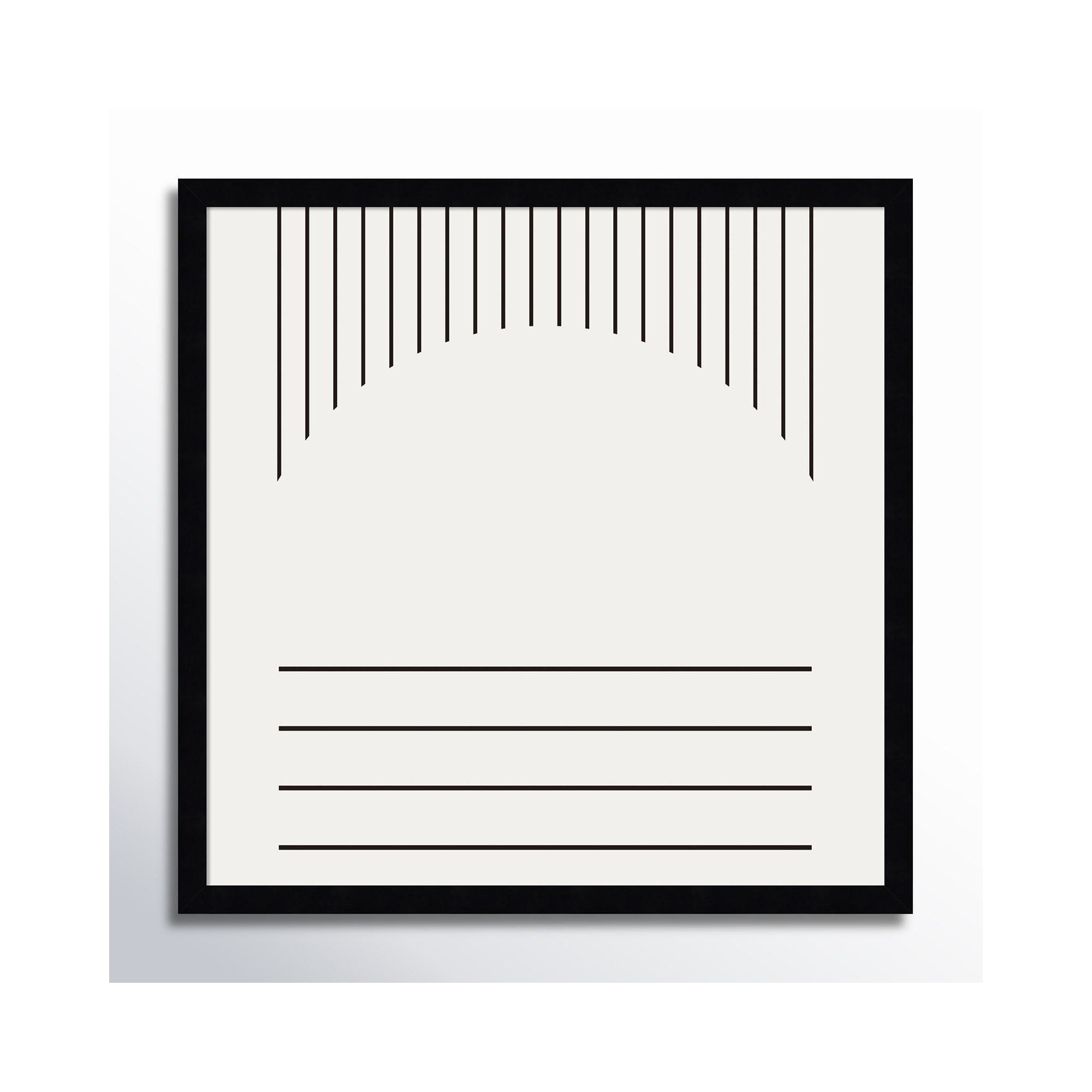 Modern Statement Stripes 2 by The Creative Bunch Studio, Black, 21" H x 21" W x 1" D