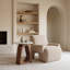 Table d'appoint Vara blanc et noyer