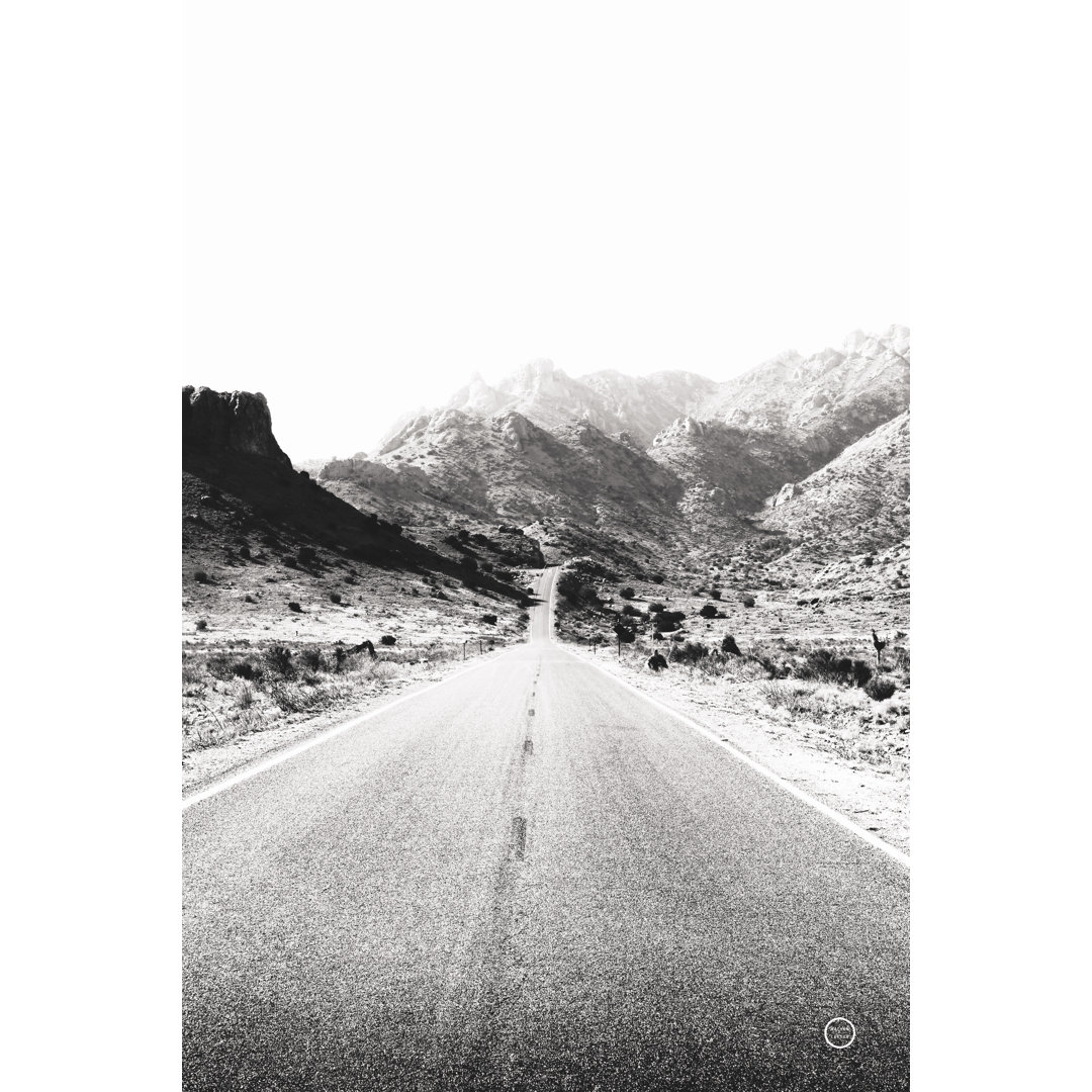 Road to Old West BW by Nathan Larson - Wrapped Canvas Photograph