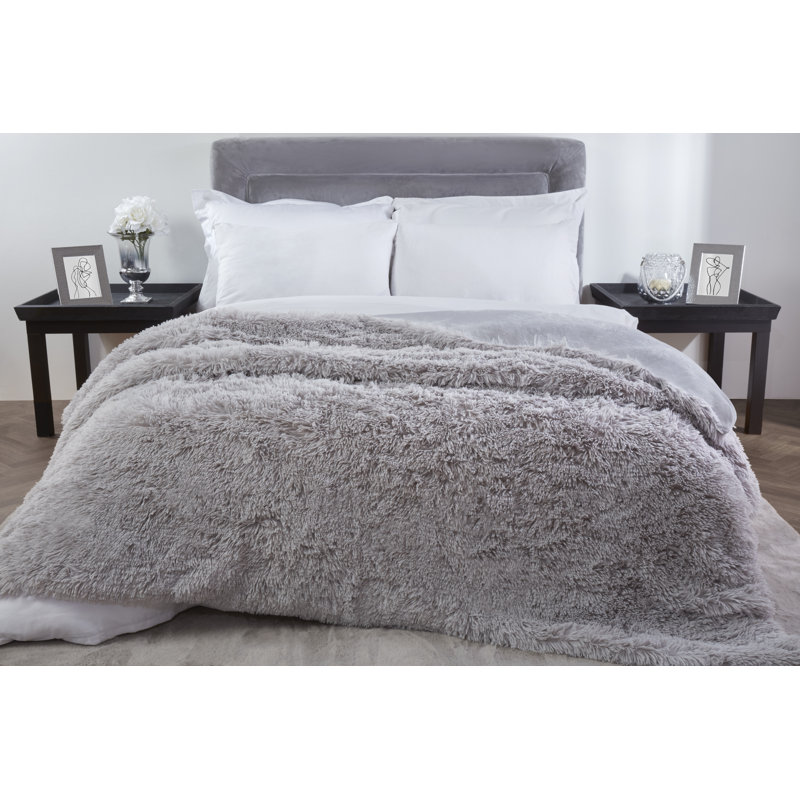 Kratika Plain Weave / Muslin Throw Blanket, Grey