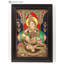 Déesse Annapurna en relief, peinture de Tanjore - art mural traditionnel fabriqué à la main avec travail en or 24K