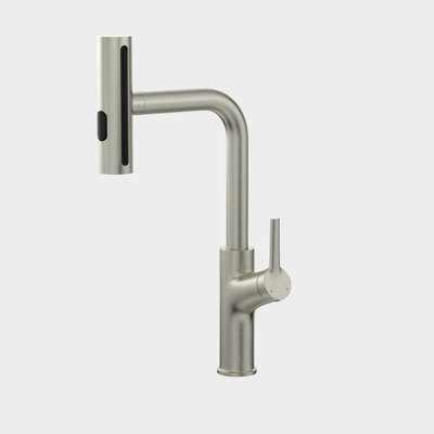 33 Inch Drop-in Kitchen Sink with Pull-out Faucet and Soap Dispenser, 16 Gauge Stainless Steel Single Bowl Basin