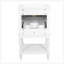 Meuble-lavabo avec lavabo en céramique, tablette ouverte et 2 tiroirs-923523035