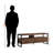 Celestina 60-inch TV Stand with a rustic brown reclaimed look, 58.89'' W X 15.34'' D X 21.57'' H-1126938943