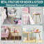 Tables de chevet Mercer41, chambre d'enfant: table de chevet compacte, chambre à coucher: table de bout ronde, table de bout avec plateau en métal rose et pieds dorés