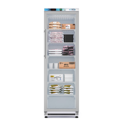 12 Cu. ft. Commercial Freezer with Glass Door in Stainless Steel - Manual Defrost (KM-FMD12SGD)